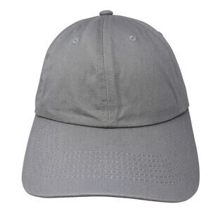 Nissi Caps Slideback Baseball Hat Gray One Size Adjustable Vented Holes Blank